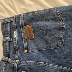 Wrangler Blue Boot Cut Jeans with Vintage Look